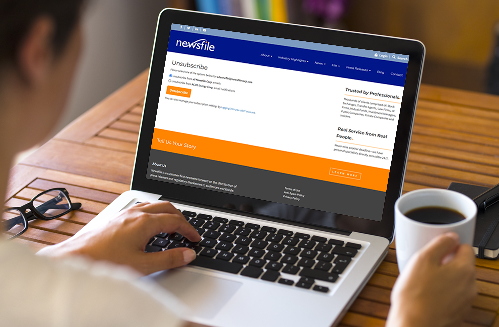 Press Release Email List Unsubscribe