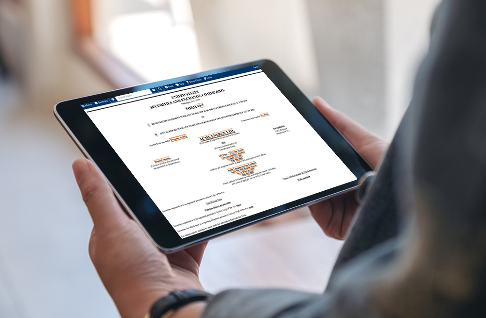 Ongoing XBRL tagging service from an SEC EDGAR filing agent