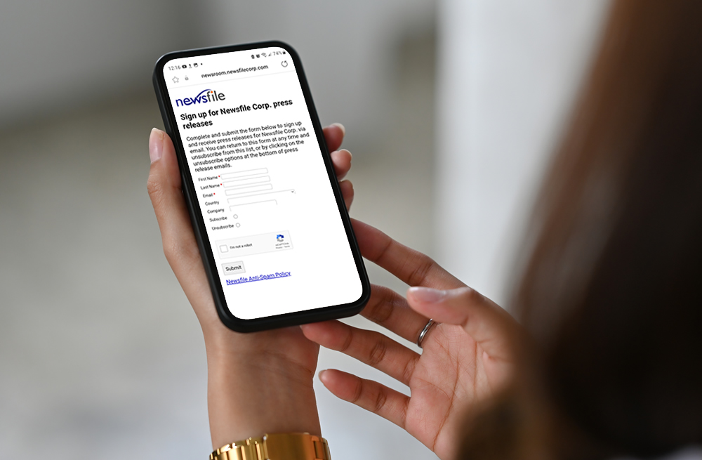 Press Release Email List Signup